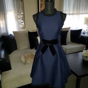 Kate Spade Navy Mini Dress with Black Bow size 0 NWT